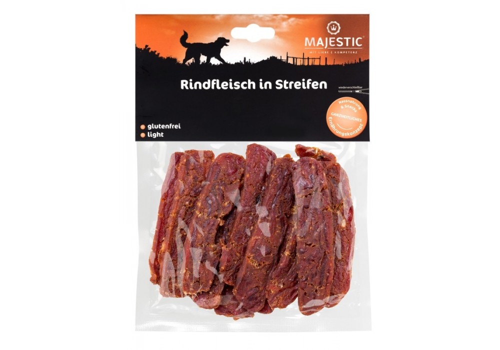 MAJESTIC Hundesnack Rindfleisch in Streifen 150g (711217)