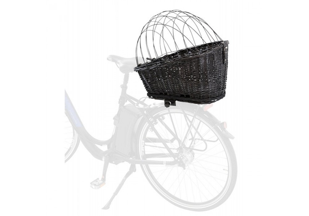 TRIXIE Fahrradkorb für Gepäckträger schwarz (13117) Katze