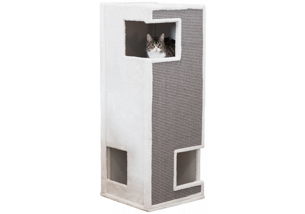 TRIXIE Cat Tower Gerardo weiß/grau 100cm/38x38cm (44987) 