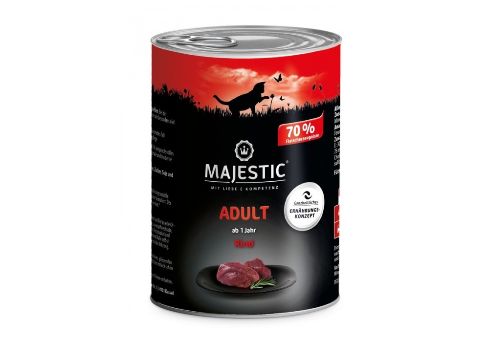MAJESTIC Katze 400g Dose Adult Rind pur (612909)