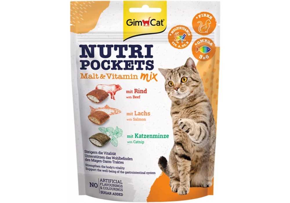 GimCat Nutri Pockets Malt & Vitamin Mix 150g (419169) 