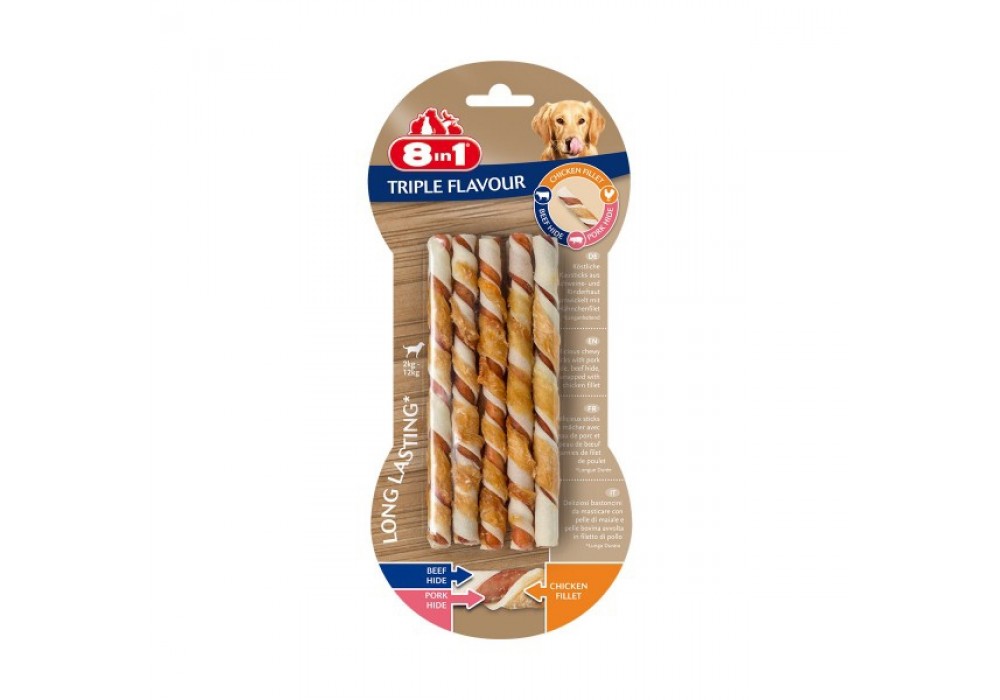 8in1 Triple Flavour Twisted Sticks 10St. 140g (144601)