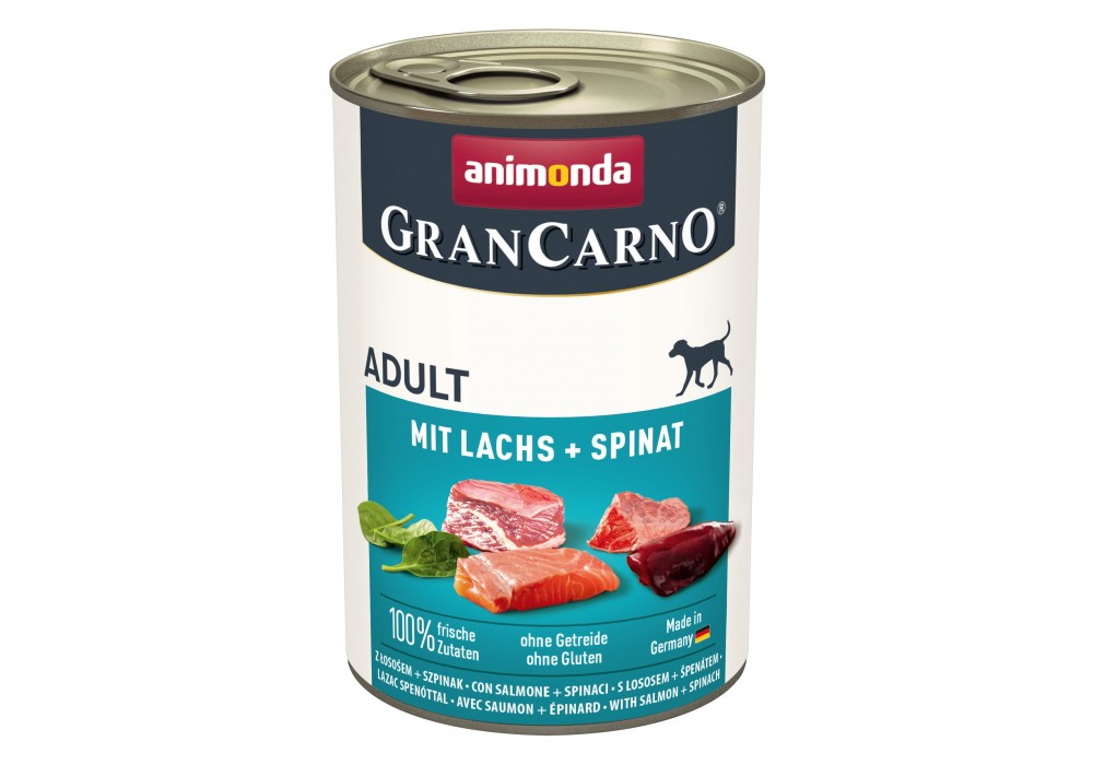 animonda GranCarno Adult 400g Dose - Lachs+Spinat (82476)