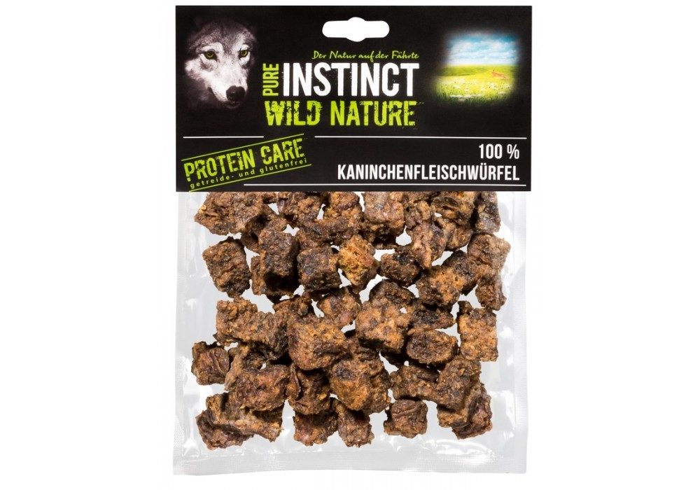 PURE INSTINCT Wild Nature Hundesnack 100% Kaninchenfleischwürfel 200g (910864)