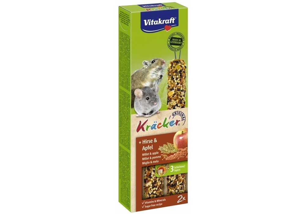 Vitakraft Kräcker® + Hirse & Apfel Kleinnager 2St./60g (25179)