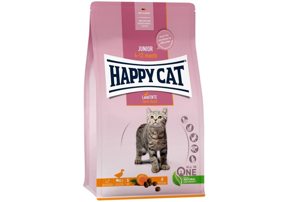 HAPPY CAT Junior Land Ente 300g Katzenfutter (70543)