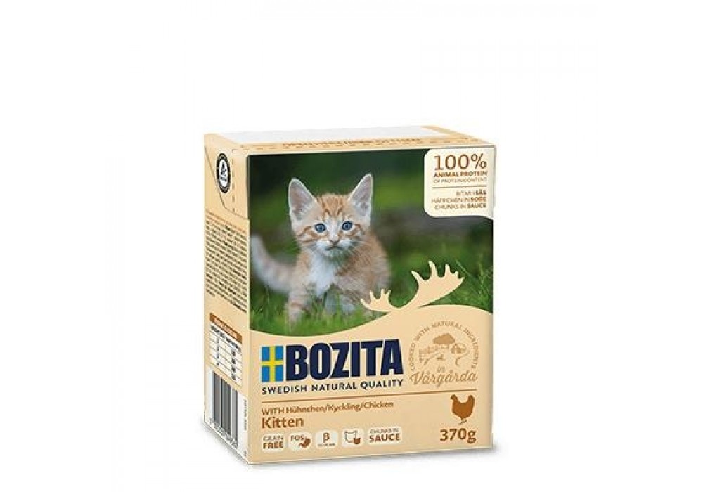 BOZITA Kitten Häppchen in Soße 370g Tetrapack Hühnchen (04936)