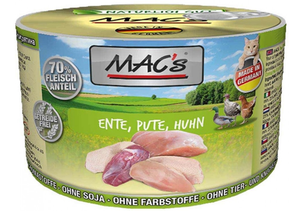 MAC's Cat 200g Dose mit Ente, Pute und Huhn