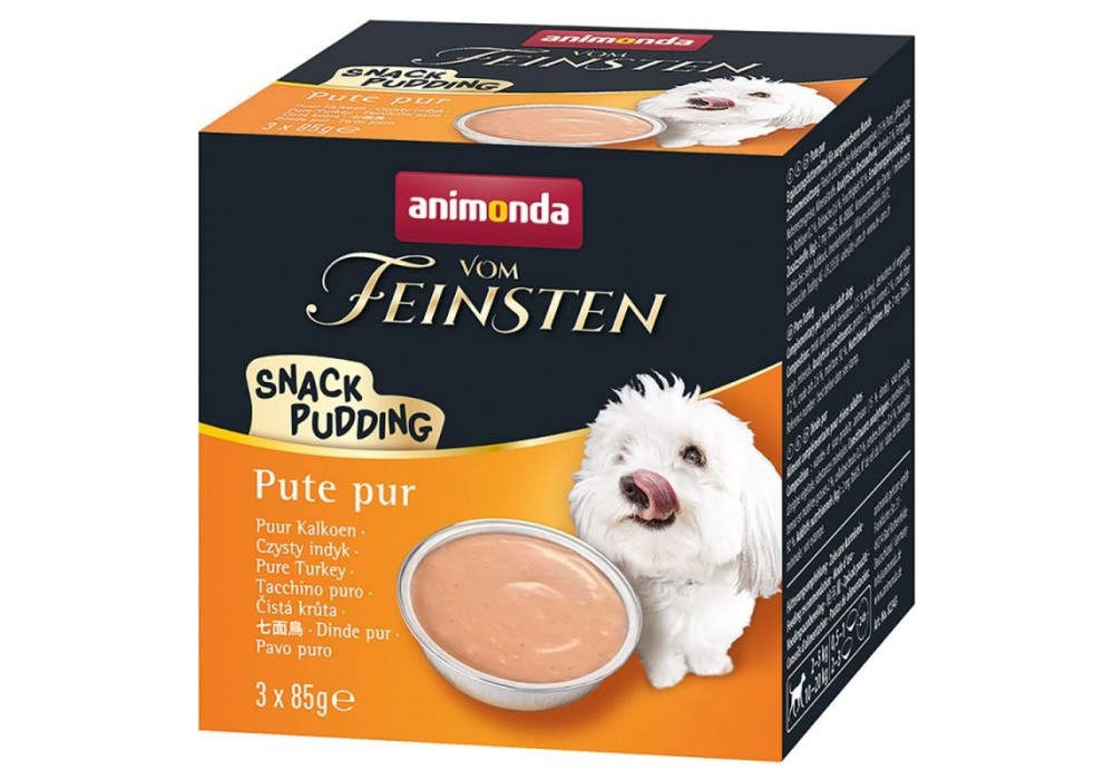 animonda Vom Feinsten Snack Pudding 3x85g Pute pur (82343) Hundesnack