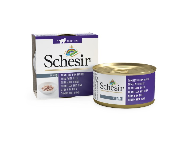 Schesir Jelly 85g Dose Thunfisch mit Rindfilet (057141)