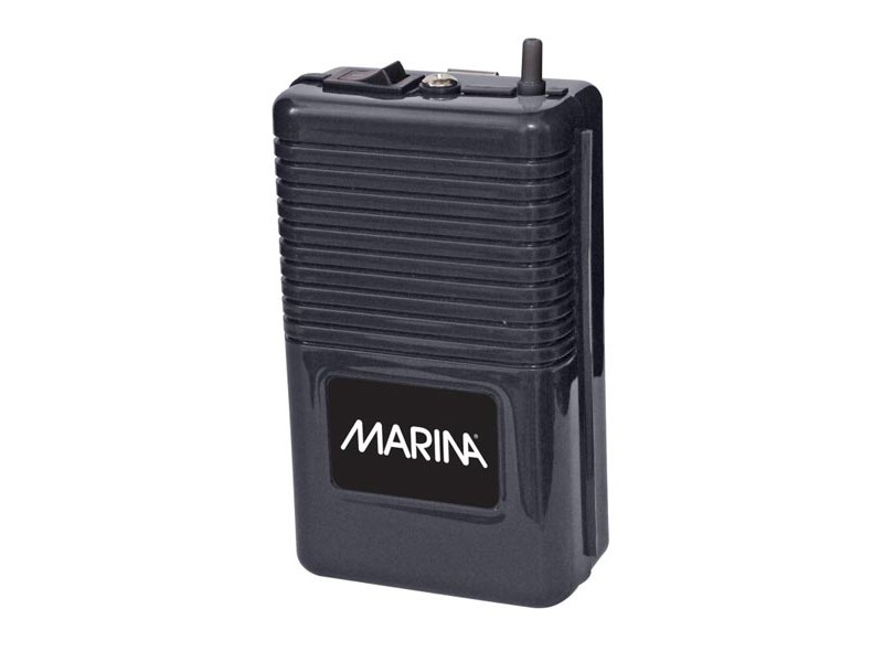Marina 11134 Batterie Durchlüfterpumpe für Aquarien verlässliche Back-up Luftquelle mit Luftschlauch 45cm,und Austströmerstein 