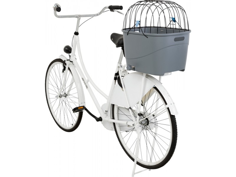 TRIXIE Fahrradkorb für Gepäckträger Kunststoff grau (13115)