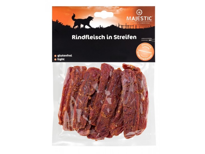 MAJESTIC Hundesnack Rindfleisch in Streifen 150g (711217)