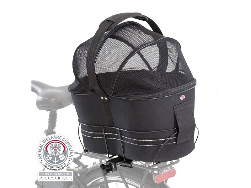 TRIXIE Hundefahrradkorb für breite Gepäckträger schwarz 29x42x48cm (13118) 