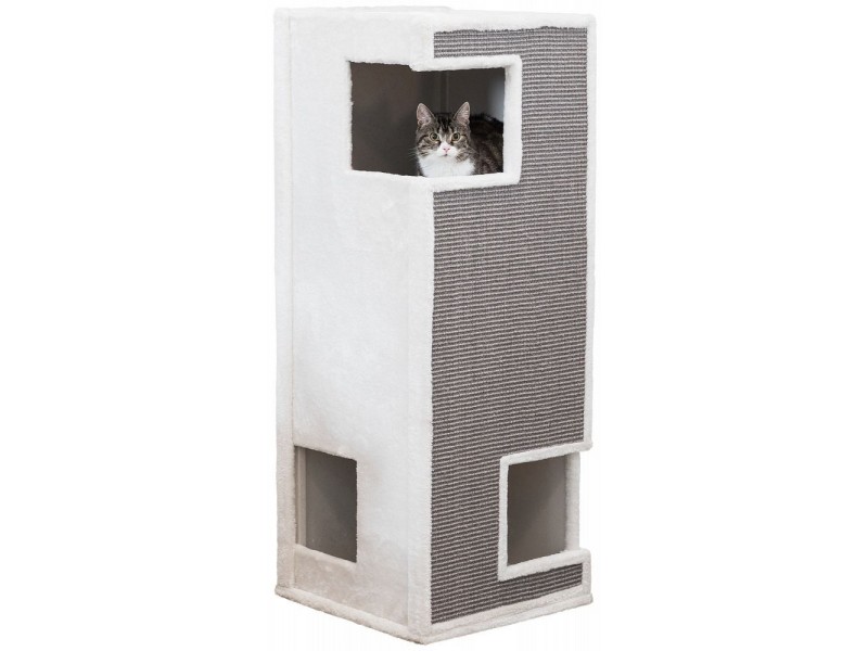 TRIXIE Cat Tower Gerardo weiß/grau 100cm/38x38cm (44987) 