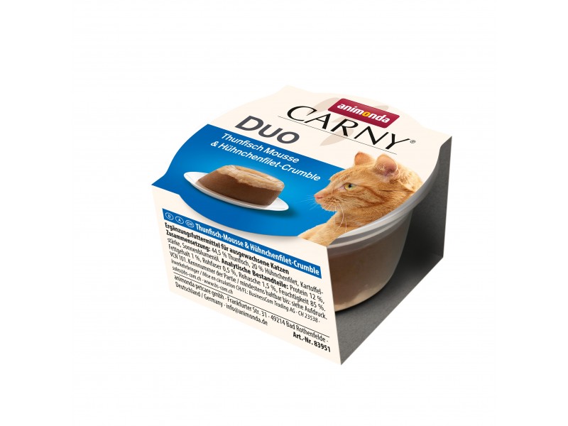 animonda CARNY Cat Duo 70g mit Thunfisch Mousse und Hühnchenfilet-Crumble (83951)