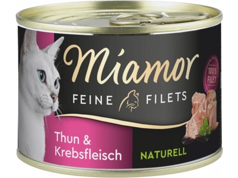 Miamor Feine Filets Naturelle 156g Dose mit Thunfisch und Krebsfleisch