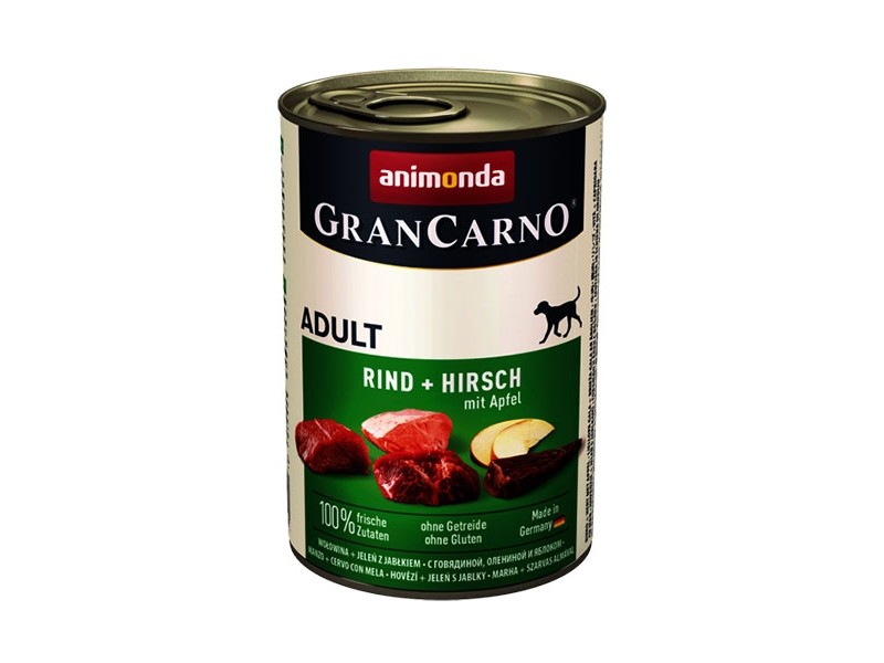 animonda GranCarno Adult 400g Dose - Rind+Hirsch mit Apfel (82753)