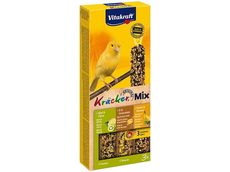 Vitakraft Kräcker Mix Ei / Kiwi / Banane Kanarien 3St./80g (21213)