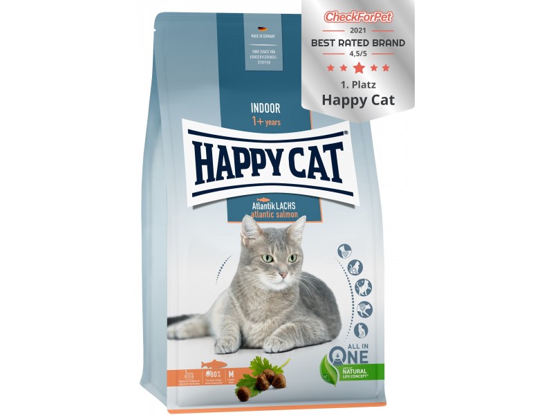 Happy Cat Adult Indoor Atlantik Lachs 300g (70587)