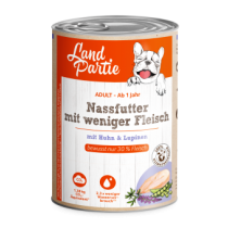 LandPartie Hund Adult 400g Dose weniger Fleisch mit Huhn & Lupinen (814059)