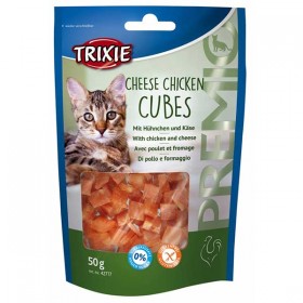TRIXIE PREMIO Cheese Chicken Cubes 50g Snack Katze (42717)