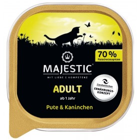 MAJESTIC Katze Adult 100g Schale Pute und Kaninchen (614069) 