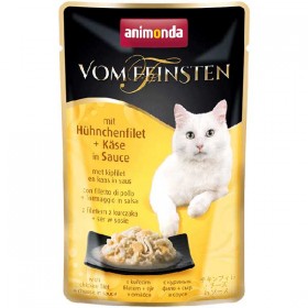 animonda Vom Feinsten Katze Adult 50g Beutel - Hühnchenfilet + Käse in Sauce (83681)