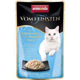 animonda Vom Feinsten Katze Adult 50g Beutel - Hühnchenfilet + weißem Thunfisch in Sauce (83691)