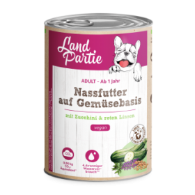 LandPartie Hund Adult 400g Dose auf Gemüsebasis mit Zucchini & roten Linsen (814056)