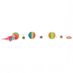 TRIXIE Rainbow-Bälle am Gummiband 80cm (4133) Restbestand