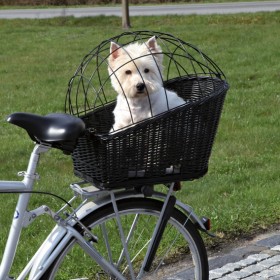 TRIXIE Fahrradkorb für Gepäckträger schwarz (13117) Hund