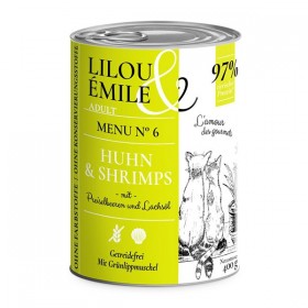Lilou & Émile Adult Menu No.6 400g Dose mit Huhn und Shrimps (813325)