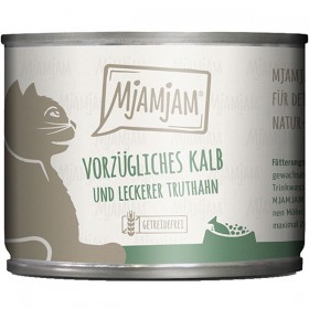 MjaMjaM 200g Dose Katzennassfutter vorzügliches Kalb&Truthahn an leckeren Möhrchen (11028)