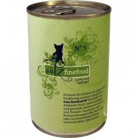 catz finefood No.5 Lachs und Geflügel 400g Dose (008937)