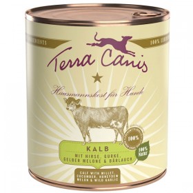 Terra Canis Classic 800g Dose Kalb mit Hirse, Gurke, gelber Melone & Bärlauch (180022)